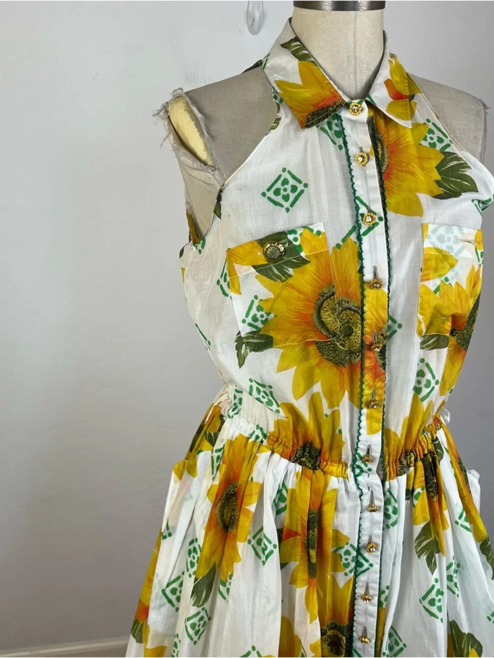 Dolce & Gabbana Sunflower Sleeveless Maxi Dress - Picture 3 of 11